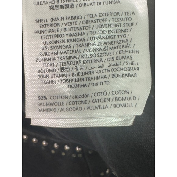 Guess Womens Jumpsuit Black Studded Denim  Zipper Front Sleeveless Pants Size 29 - Picture 12 of 15